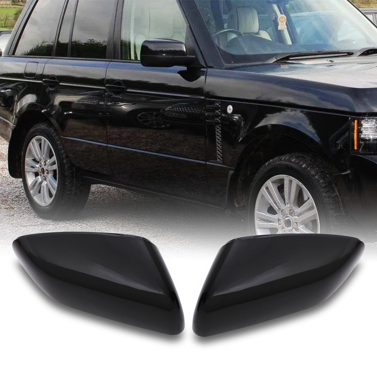 Gloss Black Mirror Covers for Range Rover Vogue L405 13-21
