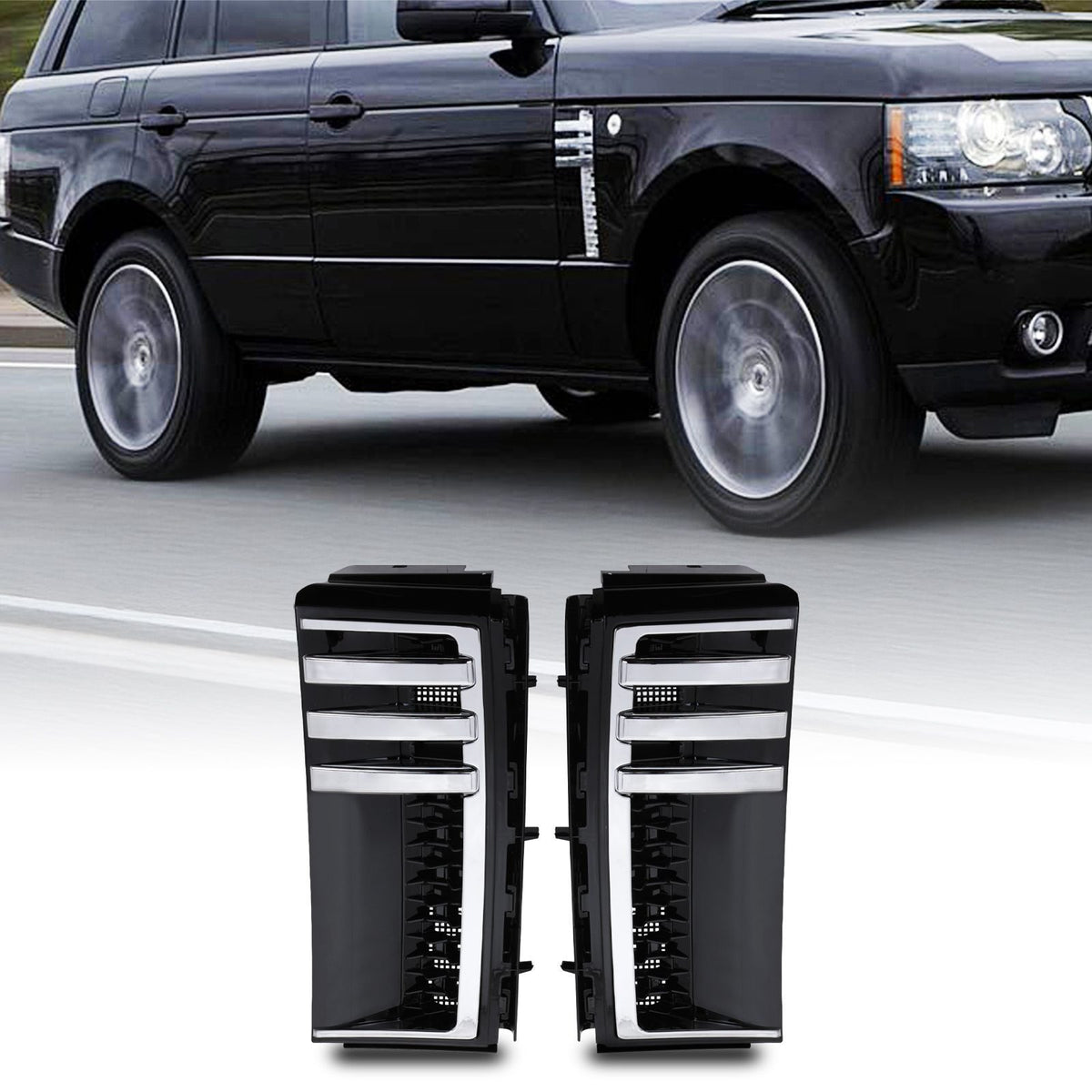 Black Side Air Vent Pair for Range Rover L322 05-12