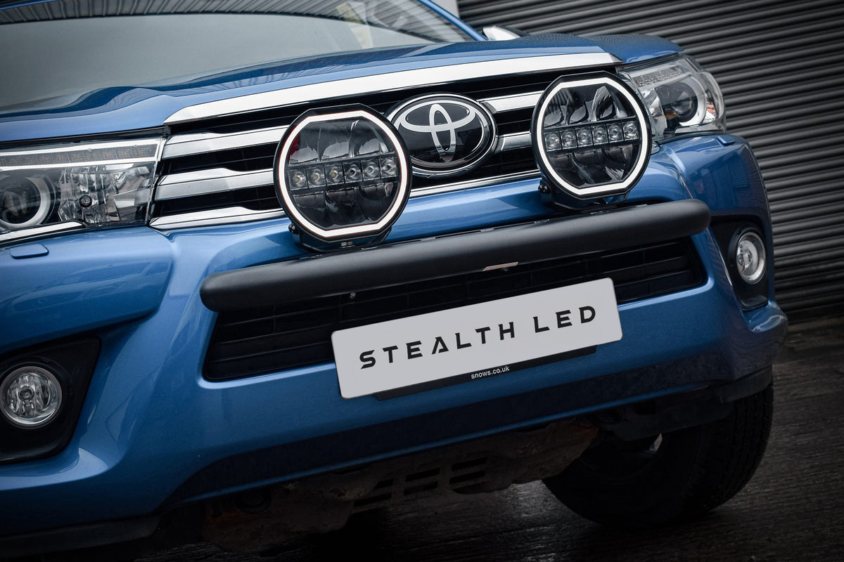 Stealth LED Toyota Hilux MK8 2015-2020 Twin 9" Luminous LED Spot Light Kit - 15,874 Lumens