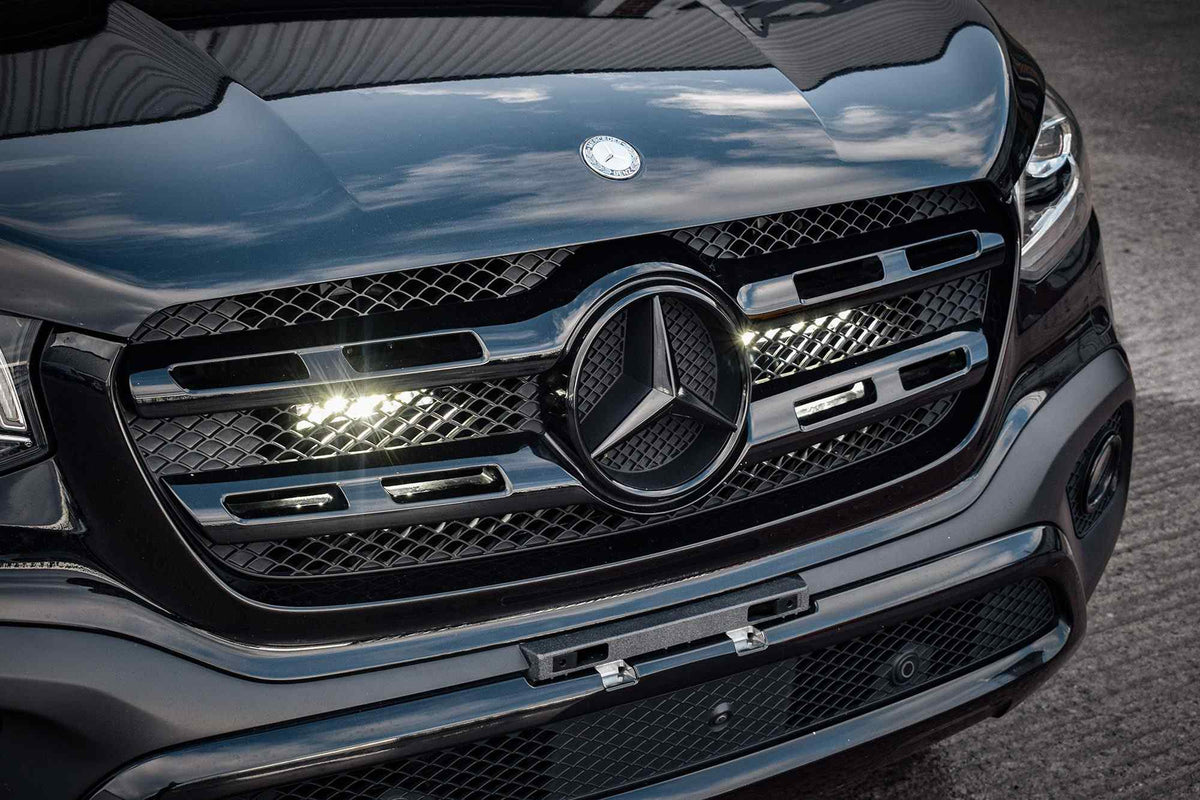 Stealth LED Mercedes X Class 2017-2020 Twin 6" Luminous LED Integration Grille Kit - 5,760 Lumens