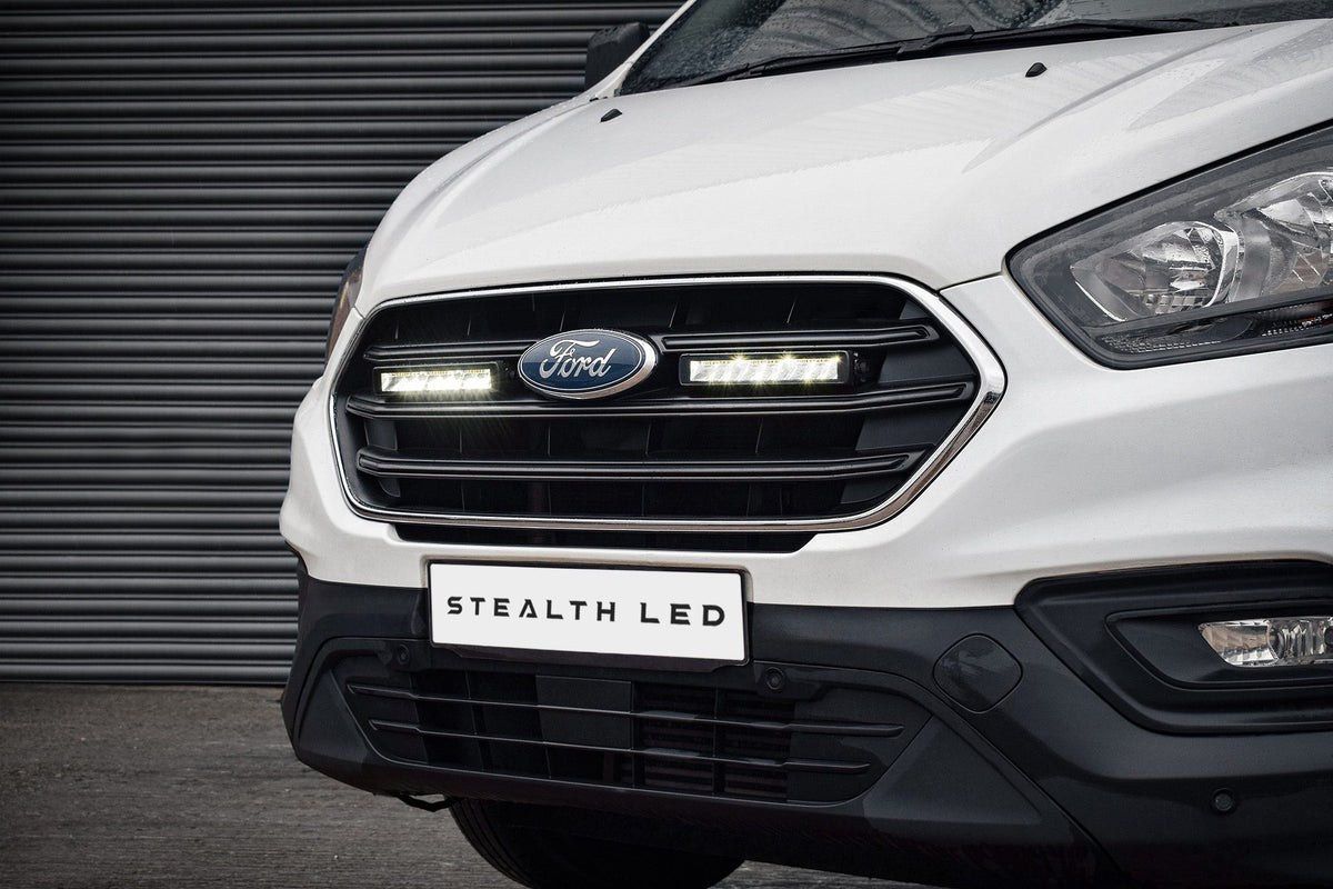 Stealth LED Ford Transit Custom 2019-2023 Twin 10" Luminous LED Integration Grille Kit - 7,560 Lumens