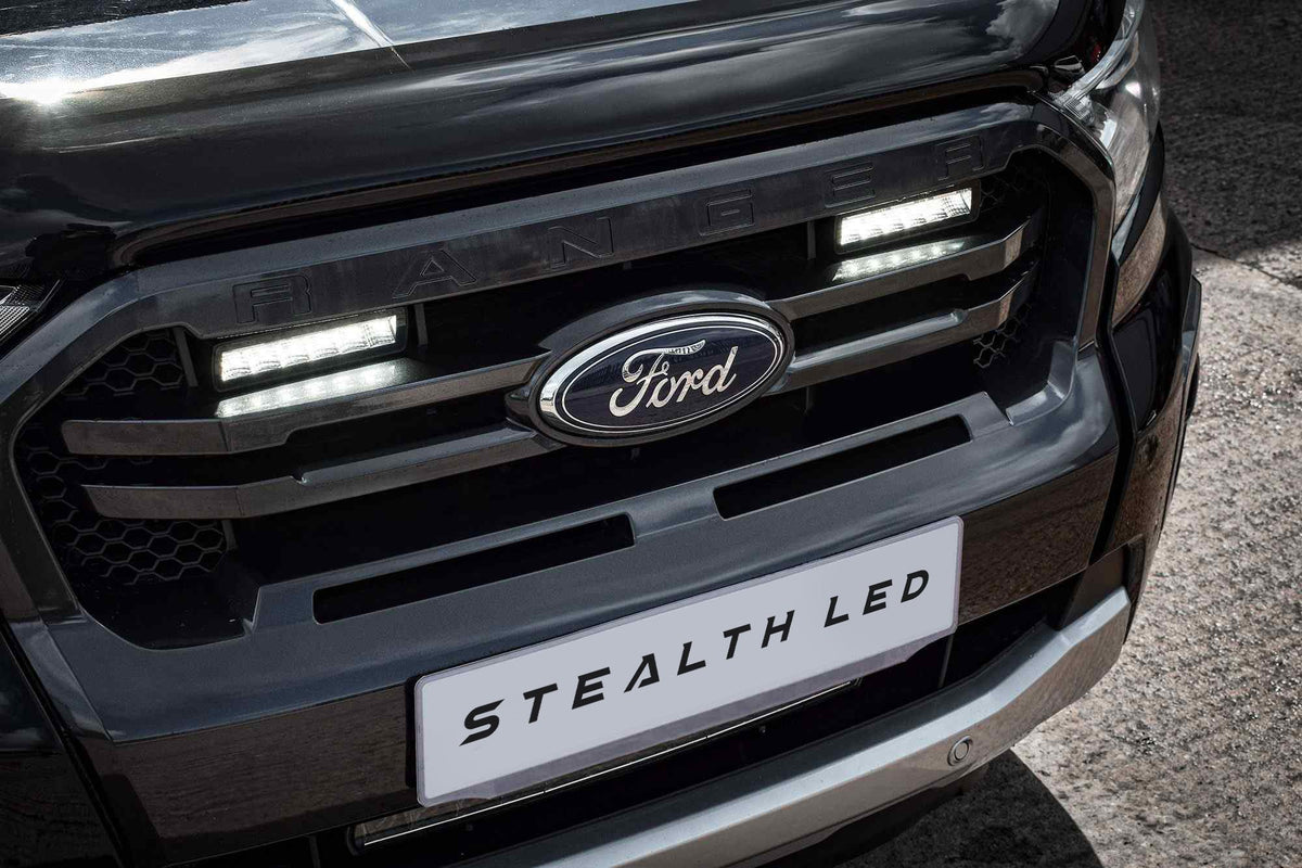 Stealth LED Ford Ranger T8 2018-2022 Twin 6" Luminous LED Integration Grille Kit - 5,760 Lumens
