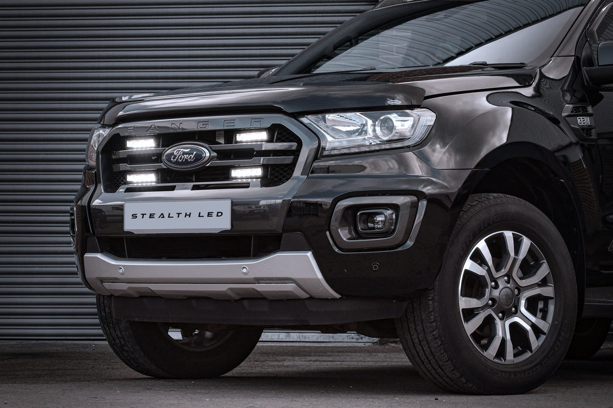 Stealth LED Ford Ranger T8 2018-2022 Quad 6" Luminous LED Integration Grille Kit - 11,520 Lumens