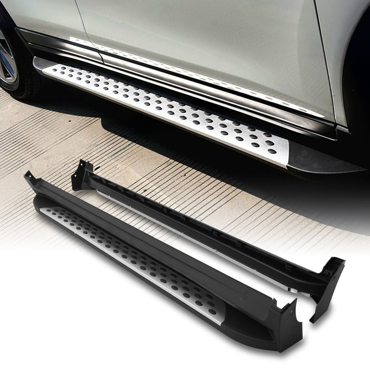Silver Running Boards for Nissan X Trail 14+