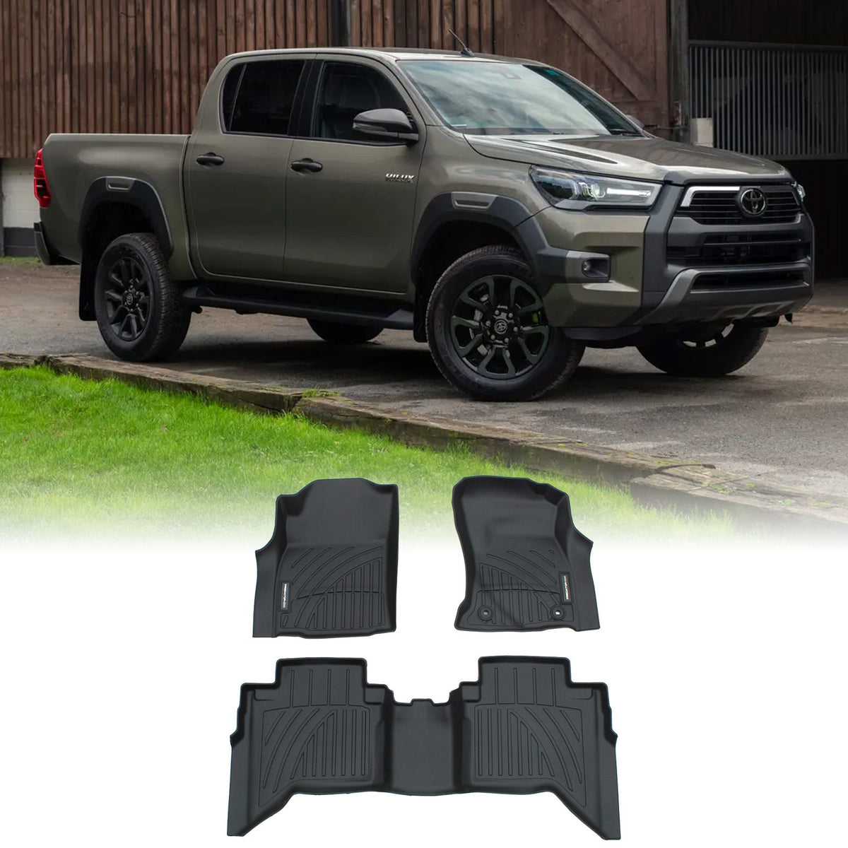 Rubber Car Floor Mats for Toyota Hilux MK9 Double Cab Manual 2022+