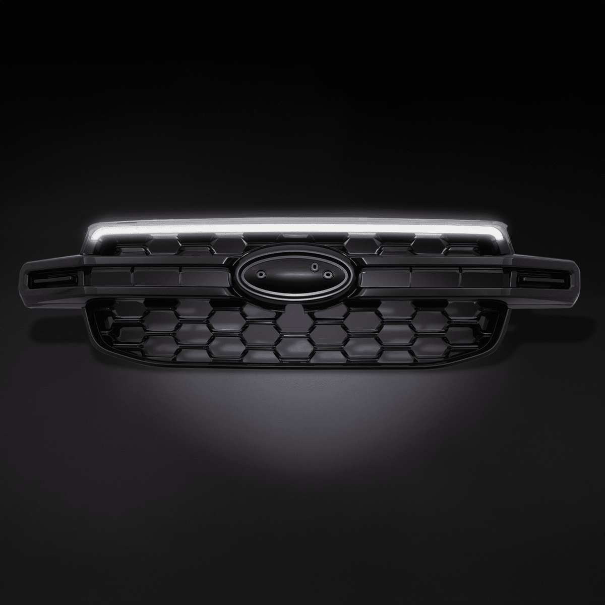 Gloss Black LED Light Bar Grille for Ford Ranger T9 2023+