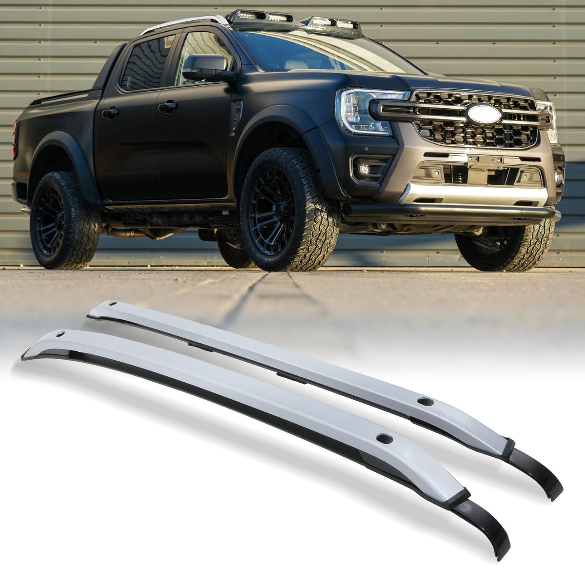 Silver Roof Rails for Ford Ranger T9 2023+