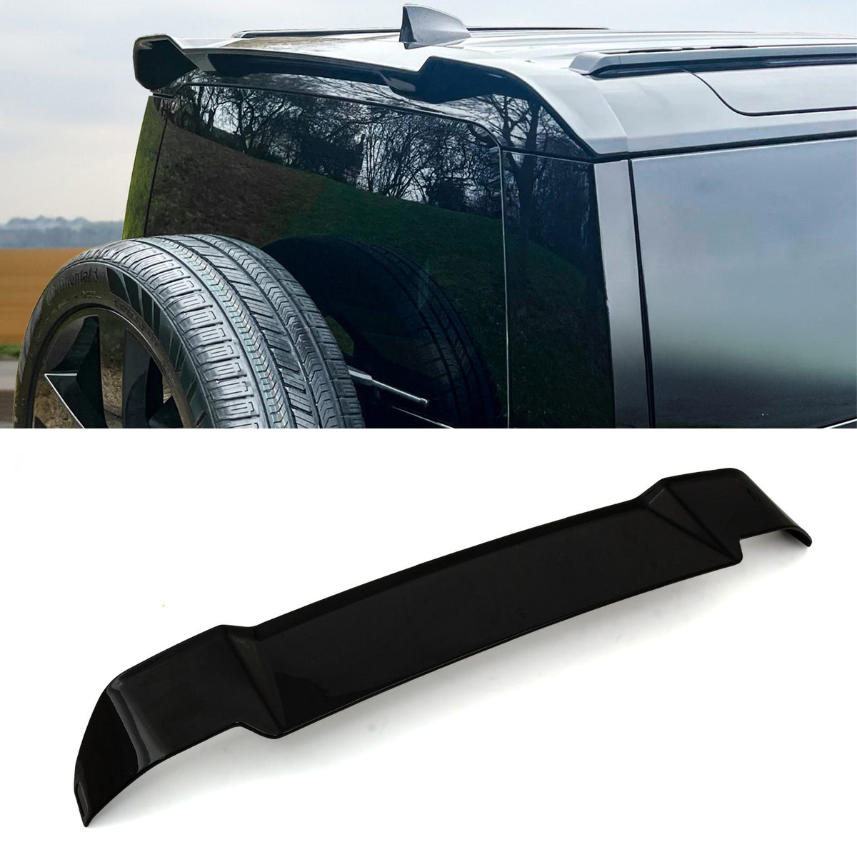Gloss Black Rear Spoiler for Land Rover Defender L663 2020+