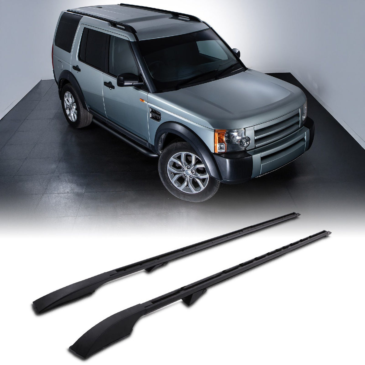Black Extended Roof Rails for Land Rover Discovery 3 / 4 04-16
