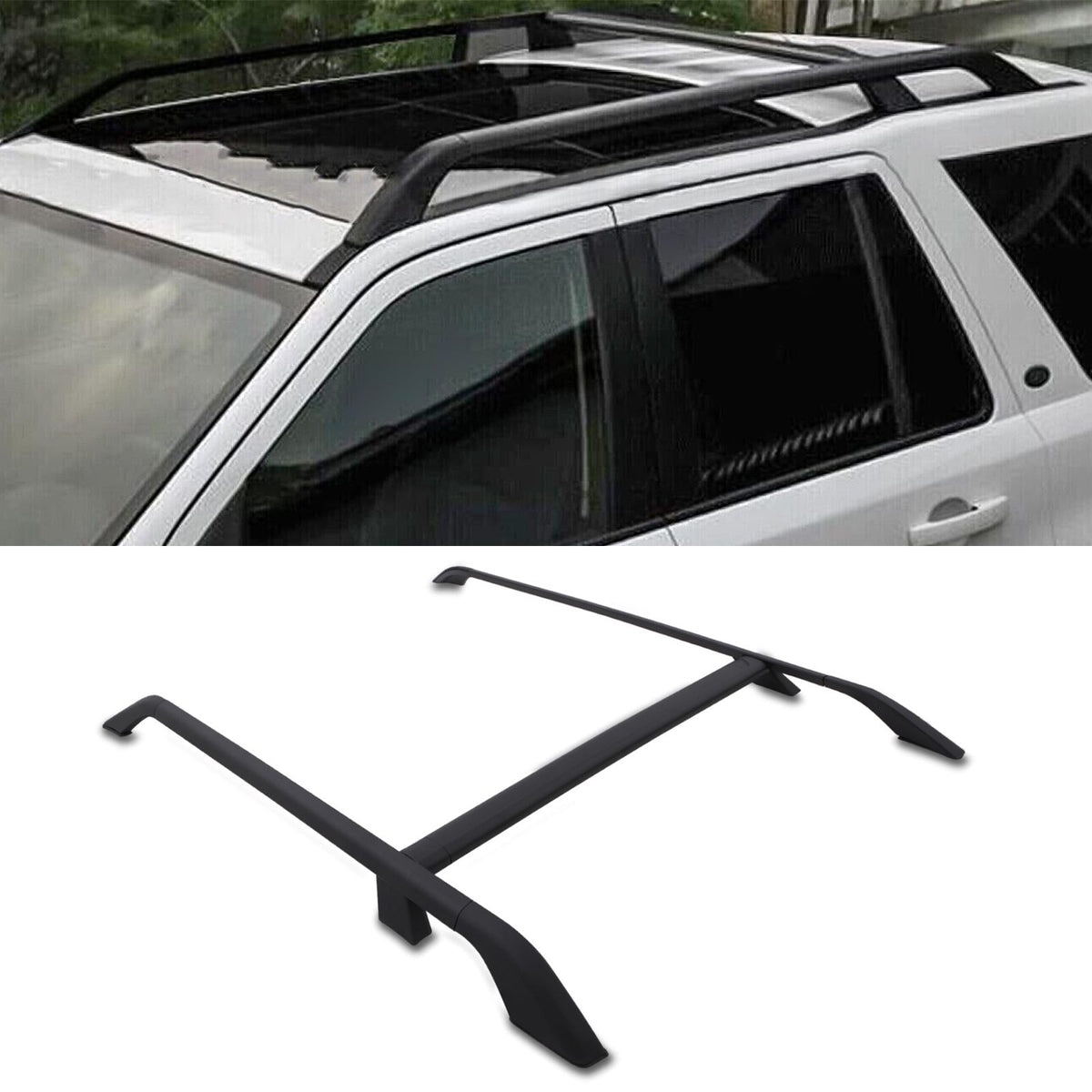 Full Length Roof Rails And Roof Bar for Land Rover Freelander 2 07+