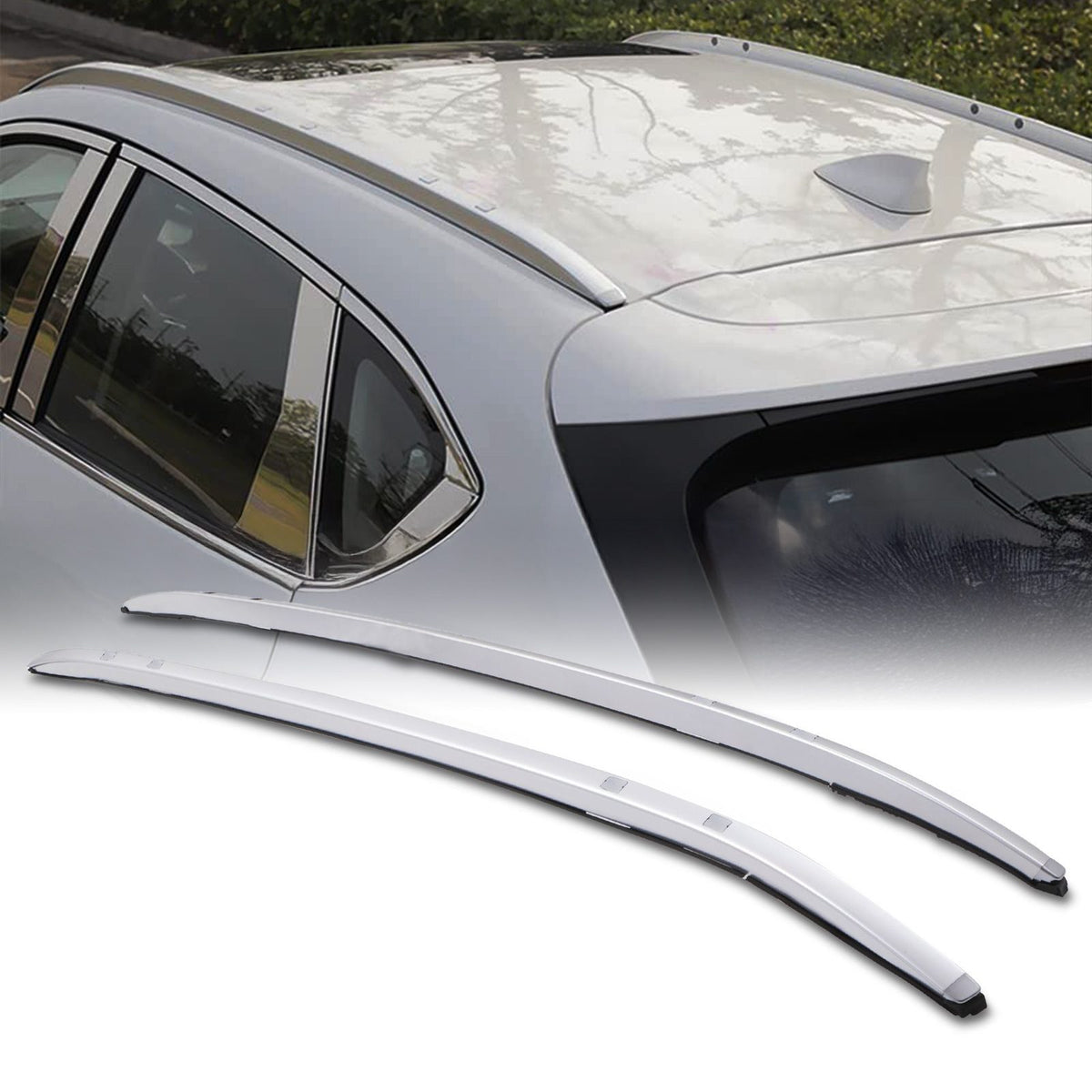 Full Length Silver Roof Rails for Mazda CX5 2017+