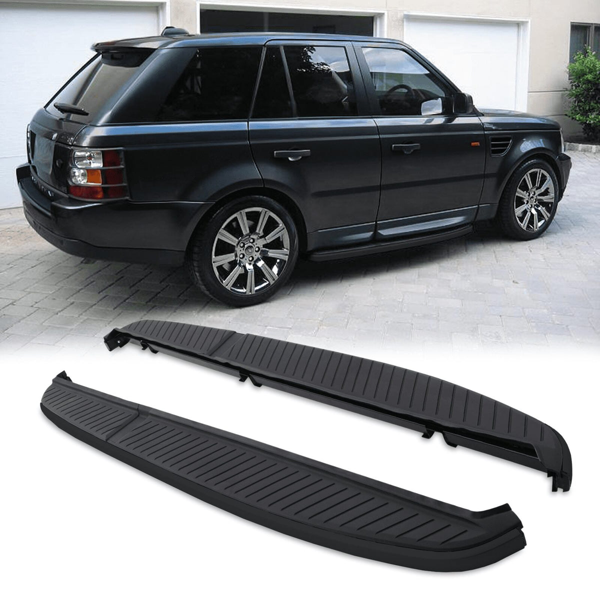 Black Side Steps for Land Rover Range Rover Sport L320 05-12