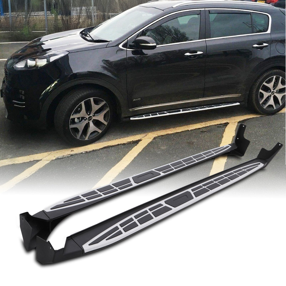 Aluminium Side Steps for Kia Sportage 2016-2021