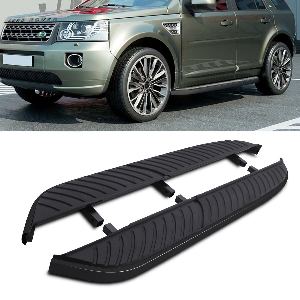 Black Side Steps for Land Rover Freelander 2 L359 2007-2015