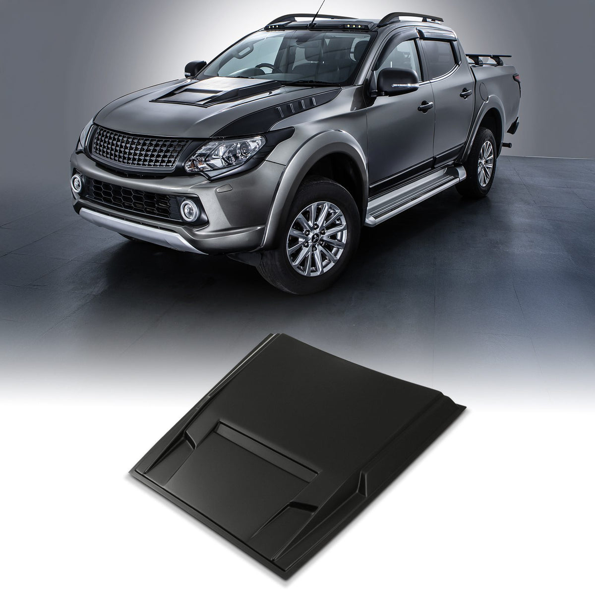 Black Bonnet Scoop for Mitsubishi L200 Triton 15-18