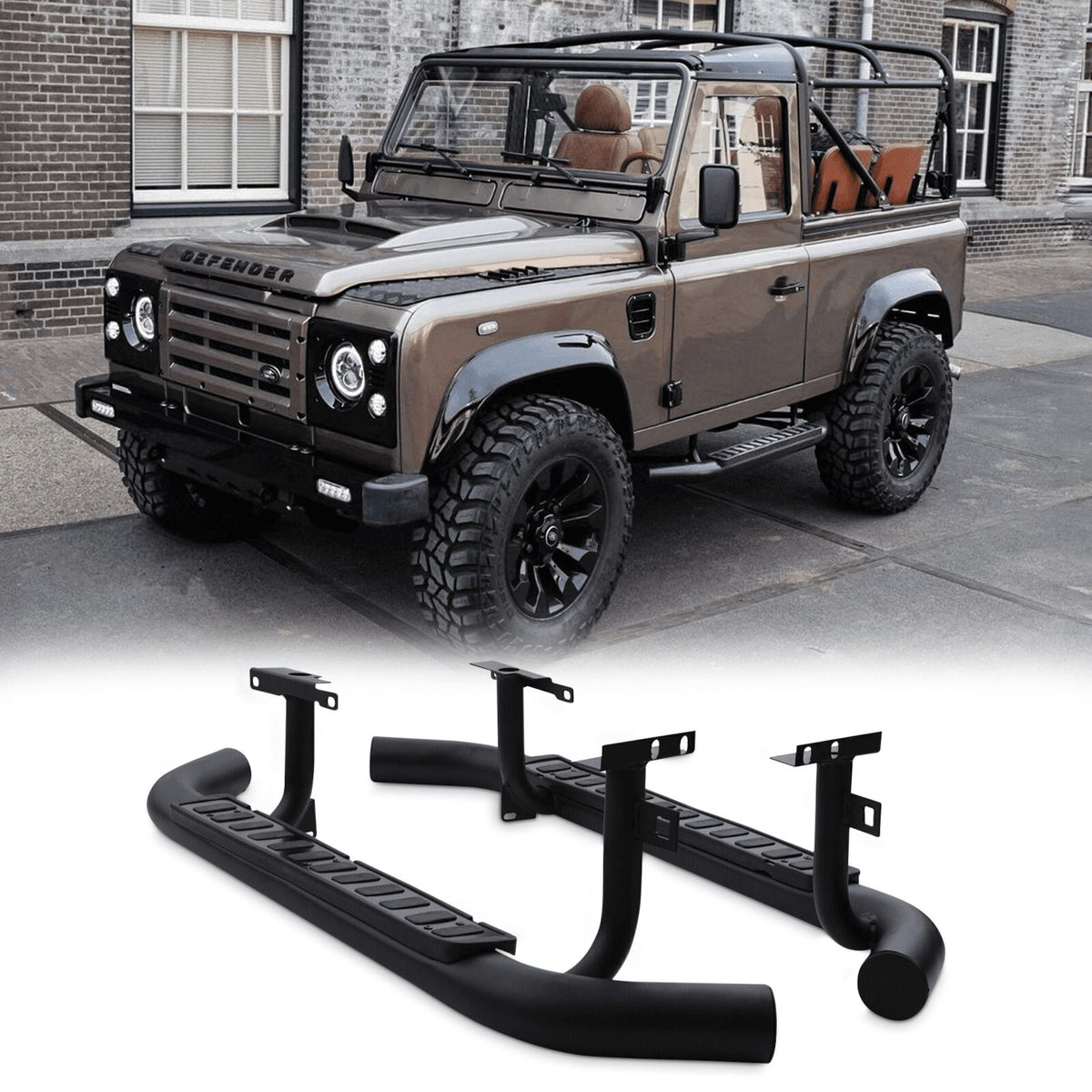 OEM Fit Side Steps for Land Rover Defender 90 10-16