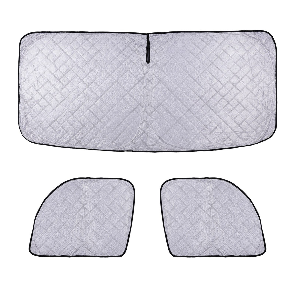 3pc Front &amp; Side Sunshades for Ford Transit Custom MK1 Facelift 2018-2023