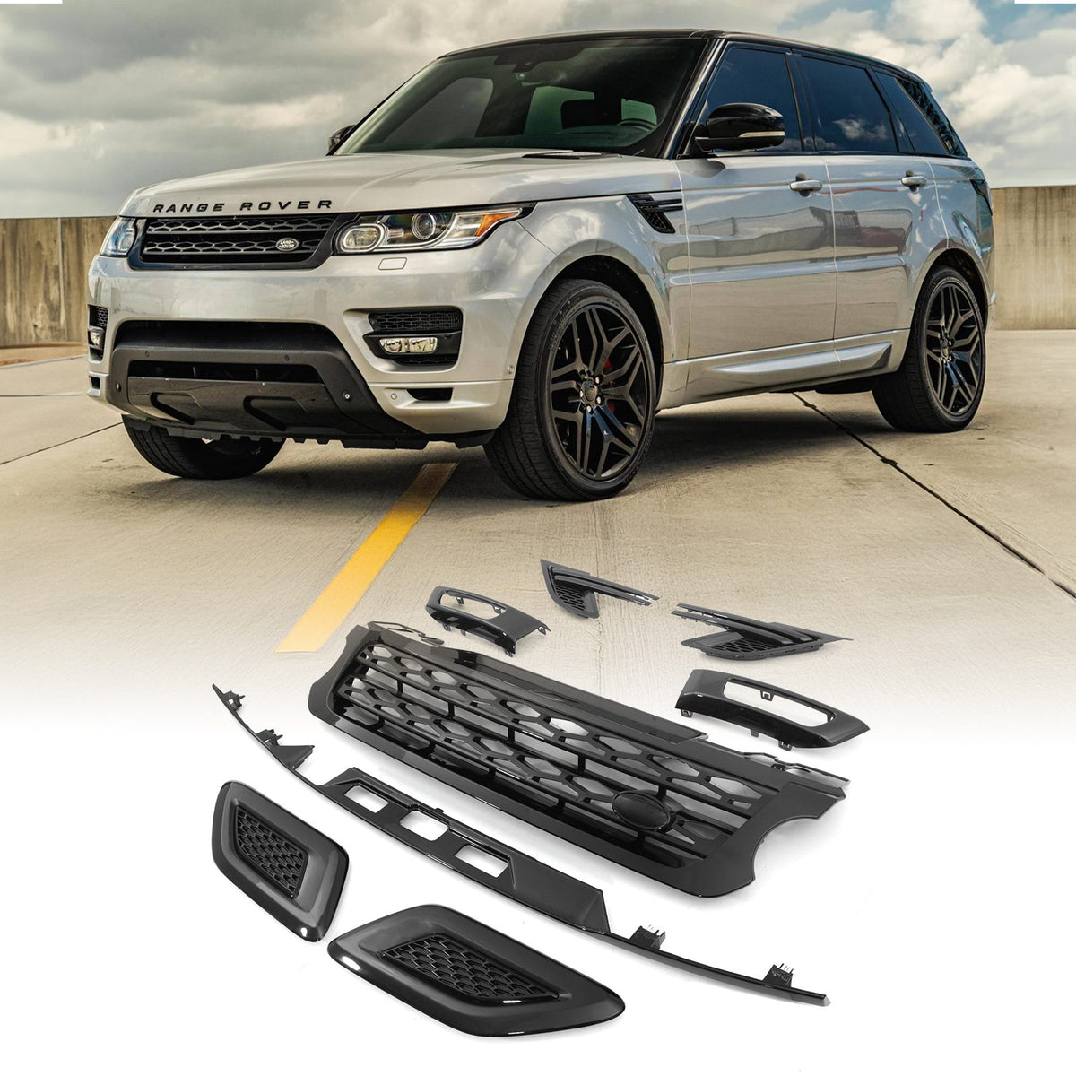 Gloss Black Body Trim Kit for Range Rover Sport L494 13-17
