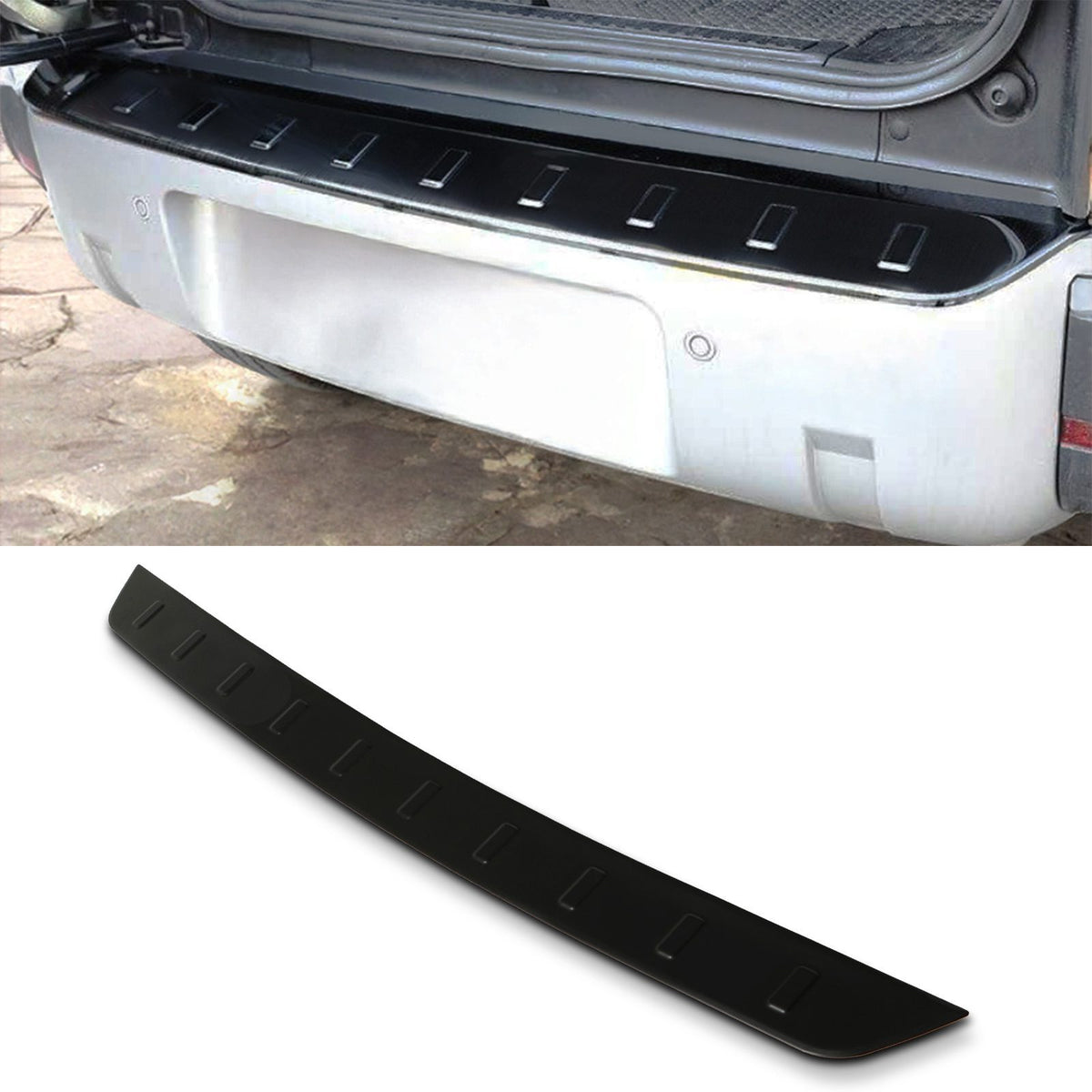 Black Stainless Steel Rear Bumper Protector for Land Rover Defender L663 2020+
