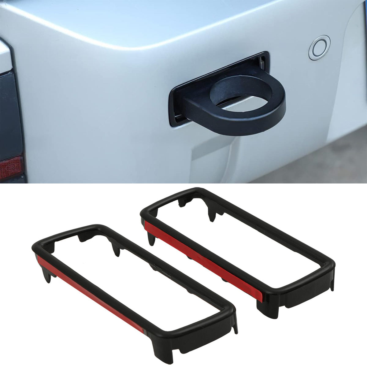 Gloss Black Tow Hook Trim Covers for Land Rover Defender L663 2020+