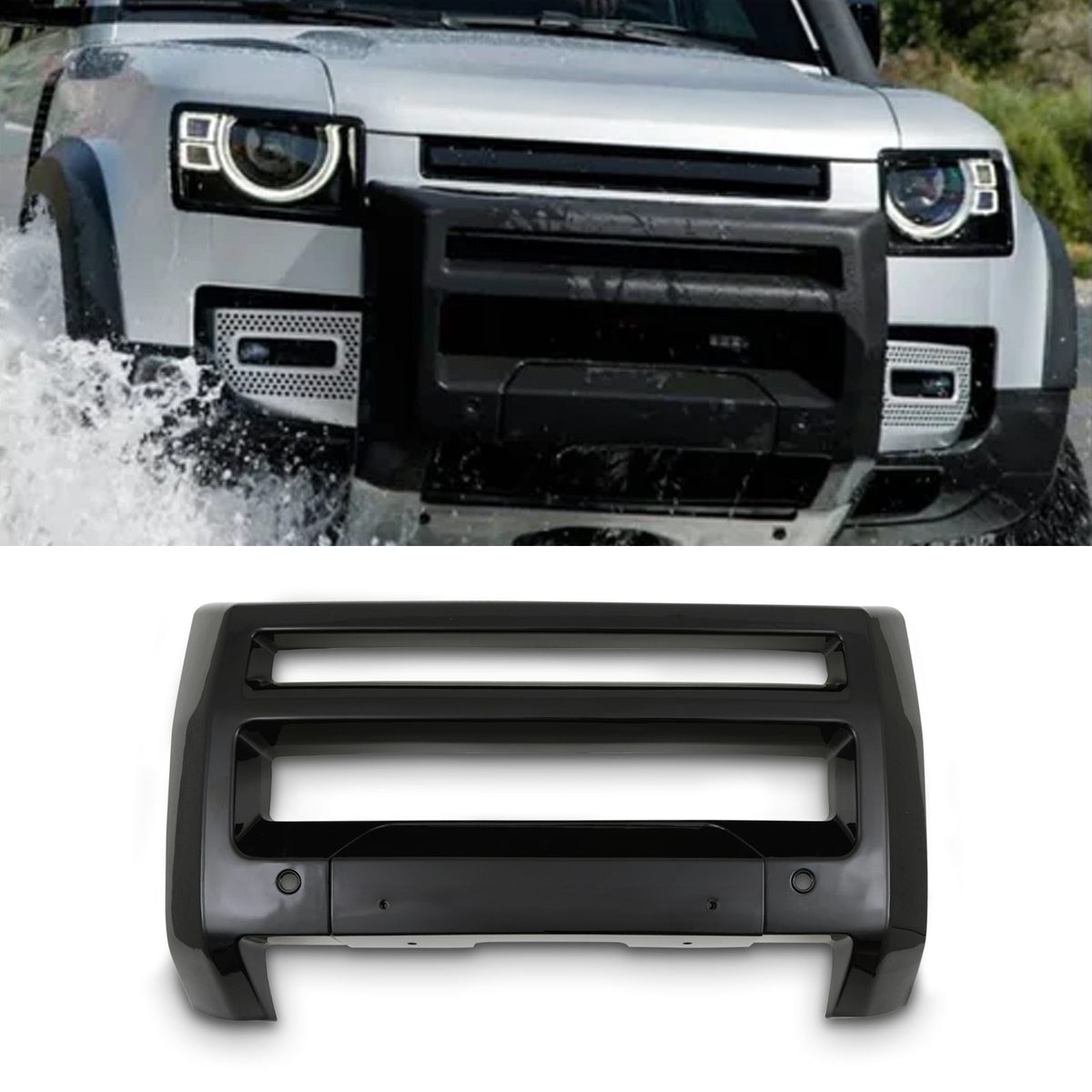 Gloss Black Front Bumper A Bar for Land Rover Defender L663 2020+