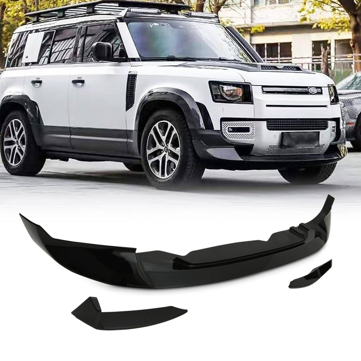 Front Splitter Kit Black Aerodynamic Splitter for Land Rover Defender L663 90 110 130 2020+