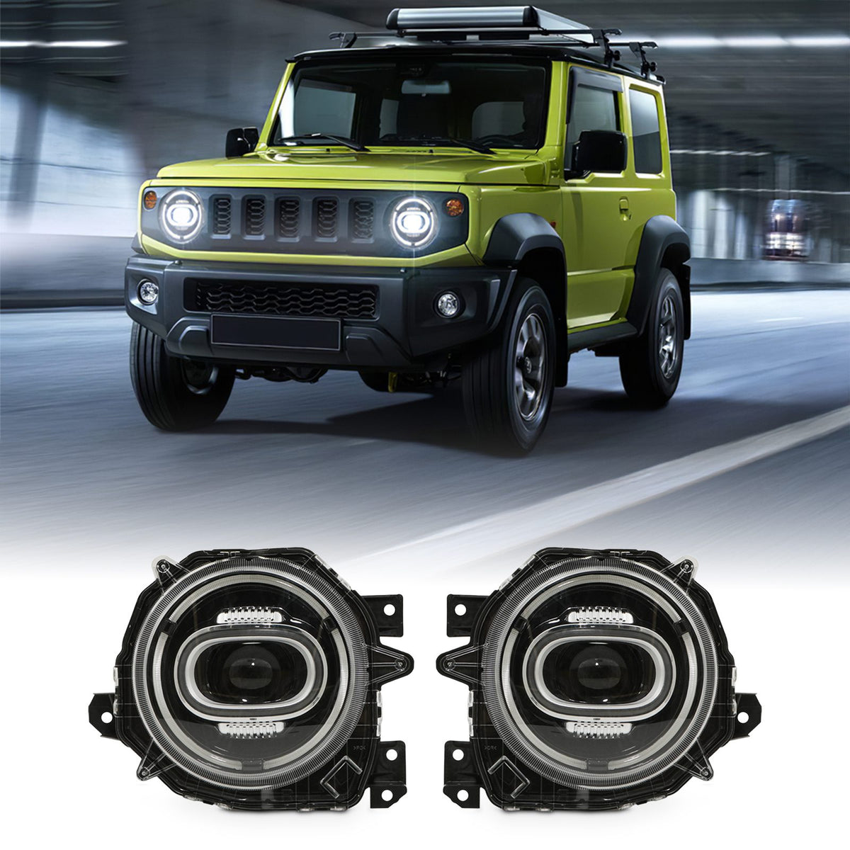 Front LED Headlights for Suzuki Jimny MK4 JB74 2018+