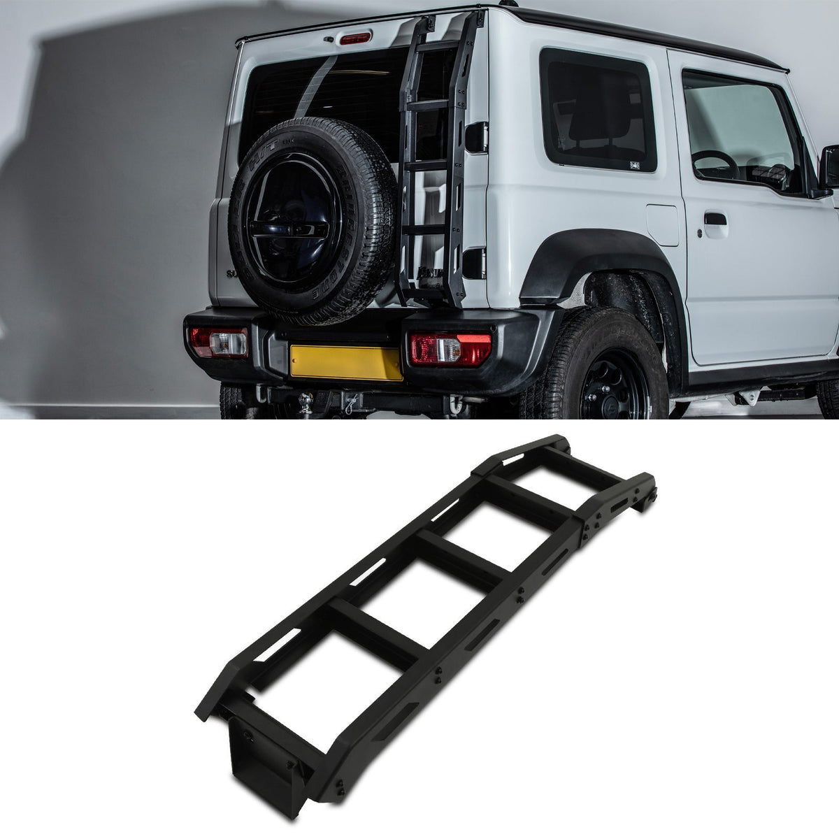 Black Rear Mounted Roof Ladder for Suzuki Jimny JB74 2018+