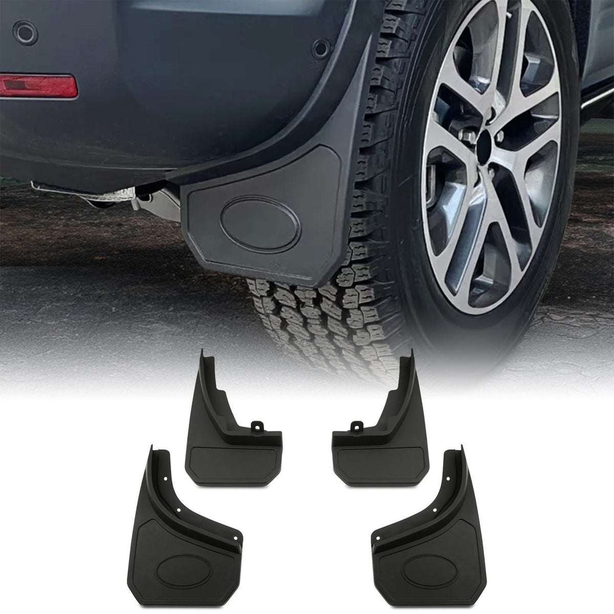 Matte Black Mud Flaps for Land Rover Defender 90 110 130 L663 2020+