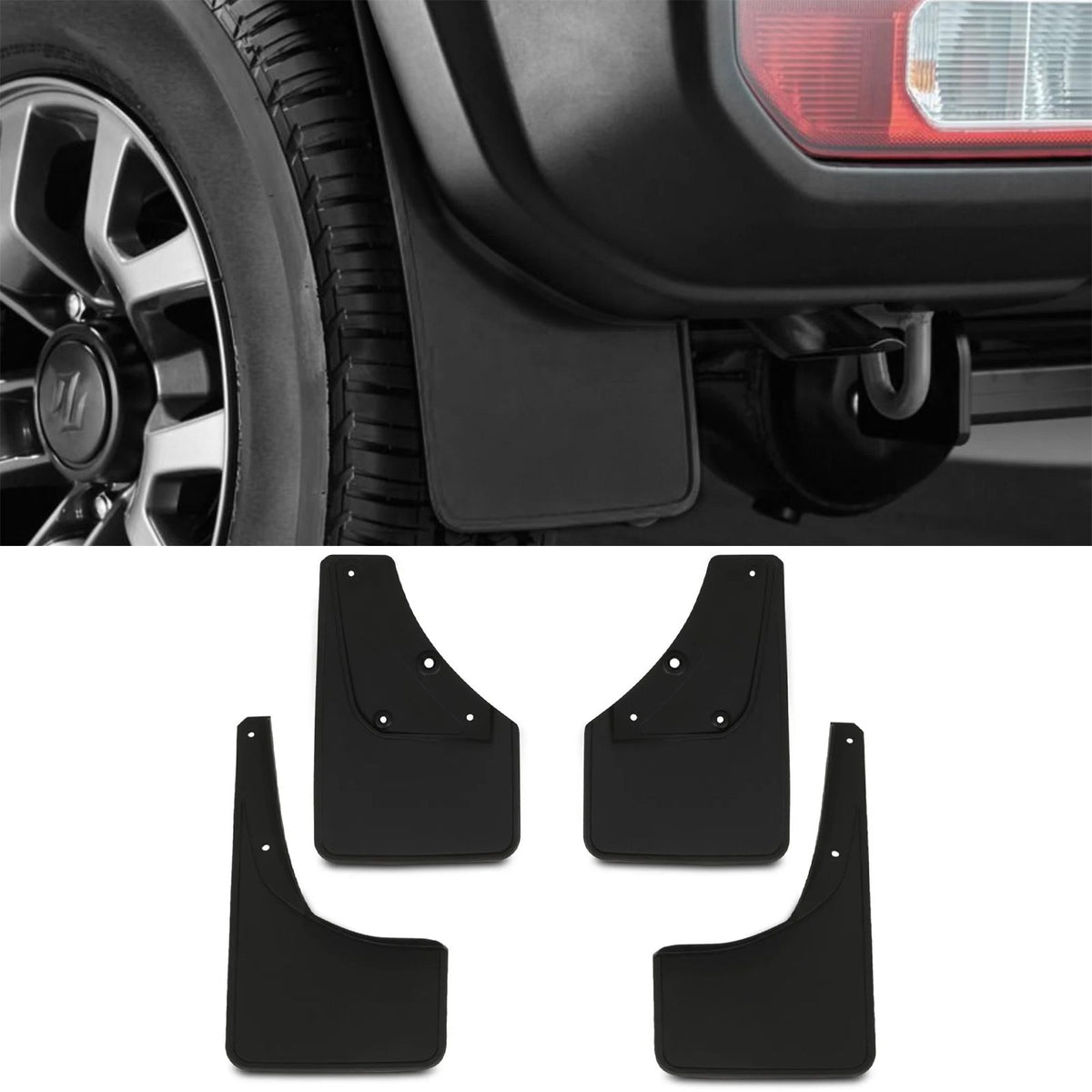 Black Mud Flaps Kit for Suzuki Jimny JB64 2018+