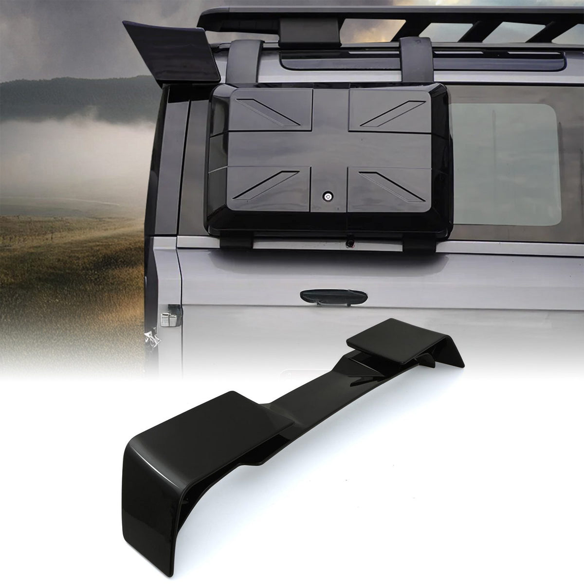 Gloss Black Rear Wing Spoiler for Land Rover Defender L663 2020+