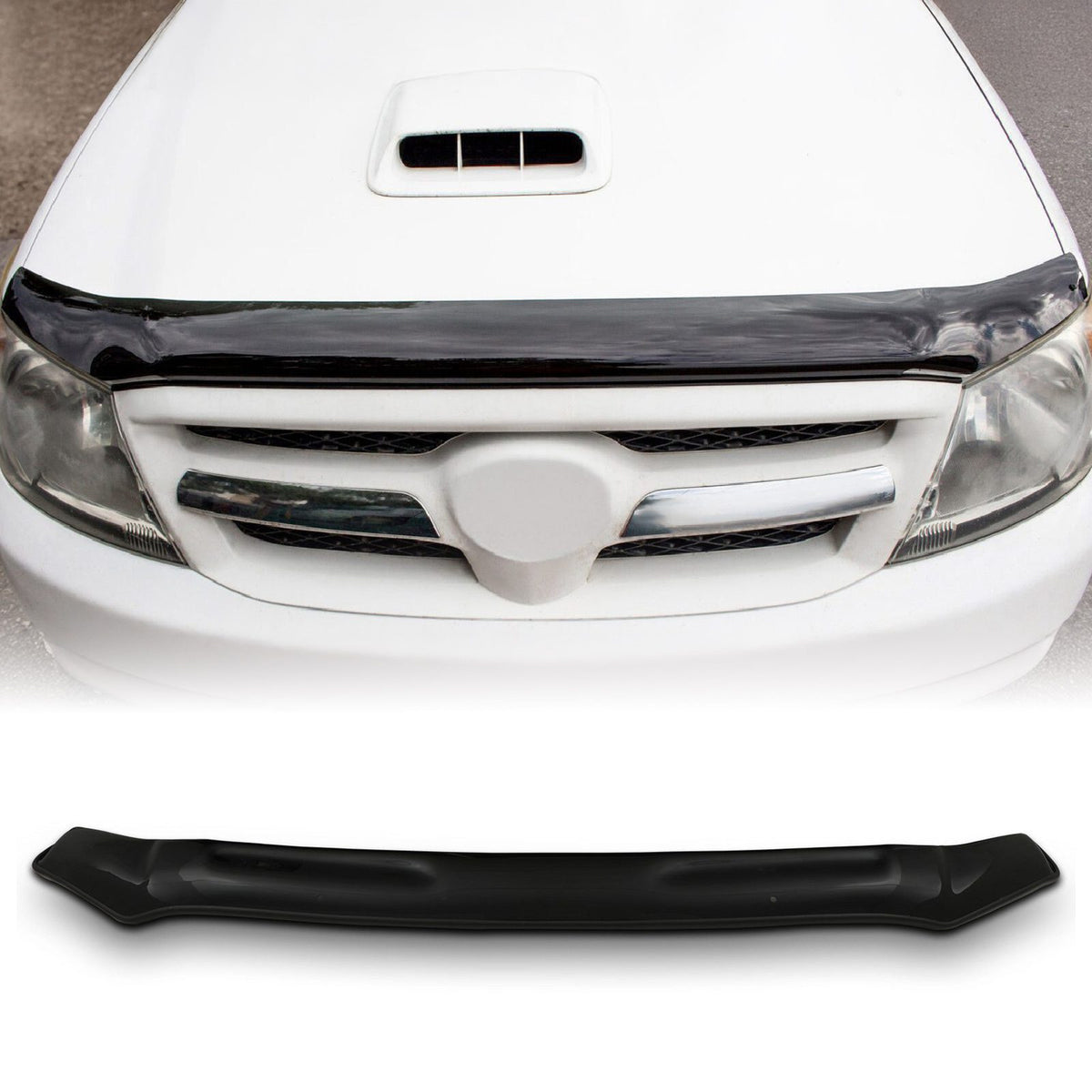 Black Bonnet Guard Cover for Toyota Hilux Vigo 05-11