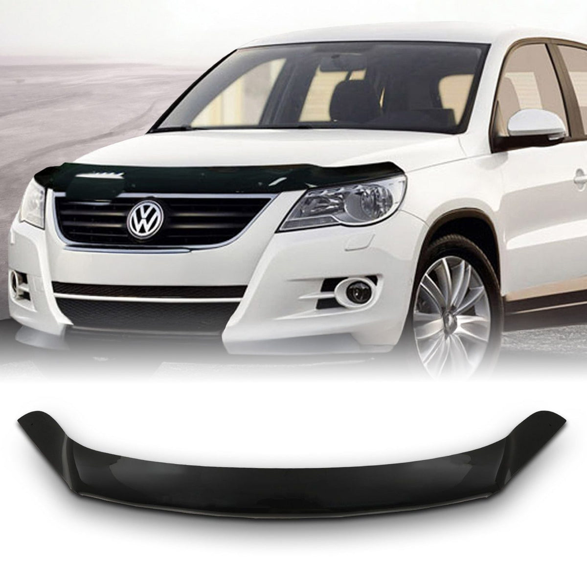 Black Bonnet Guard Protector for Volkswagen VW Tiguan 5N 12-16