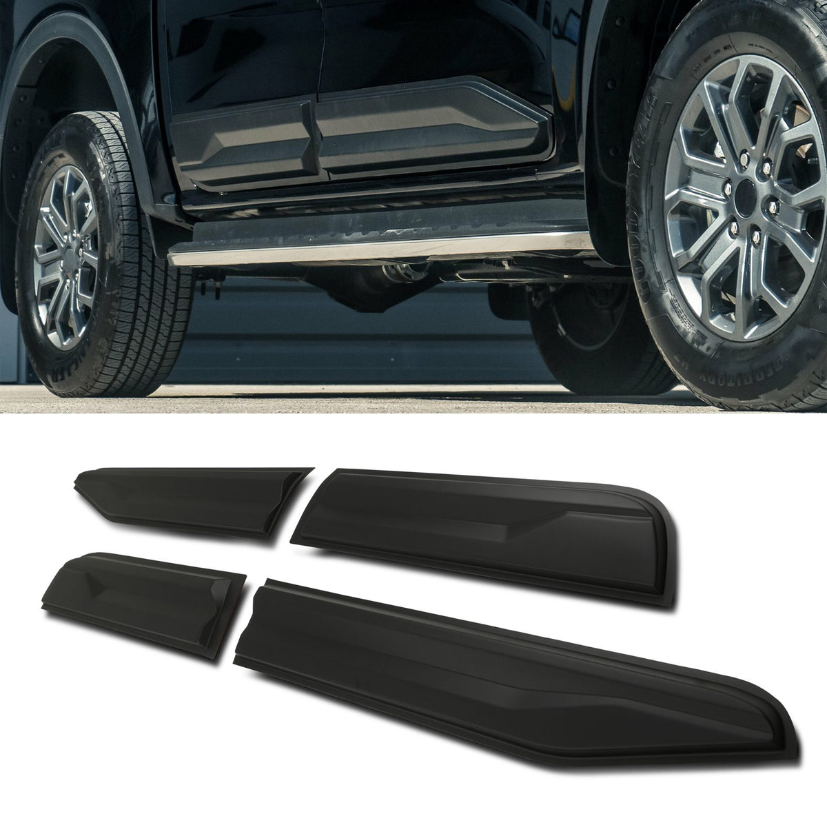 Matte Black Lower Door Body Cladding Kit for Ford Ranger T9 2023+