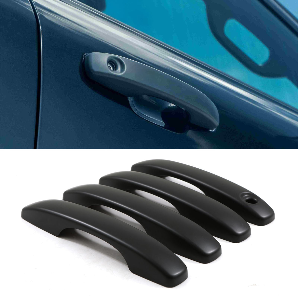 Matte Black Door Handle Guard Covers for Ford Ranger T9 2023+