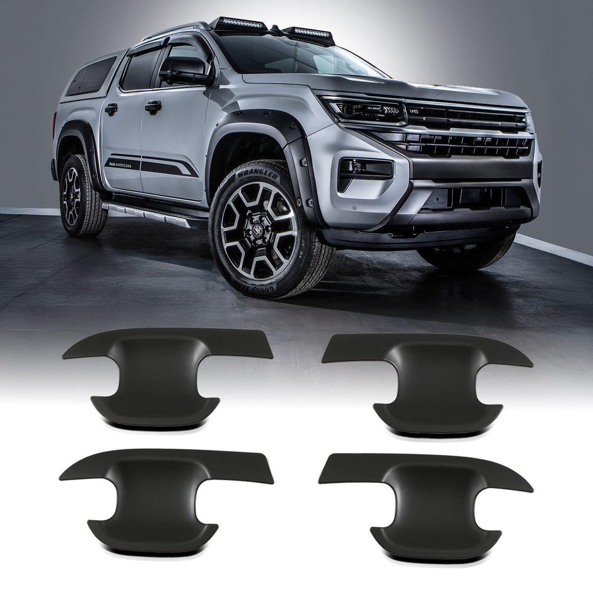 Matte Black Door Handle Inserts for VW Amarok MK2 2023+