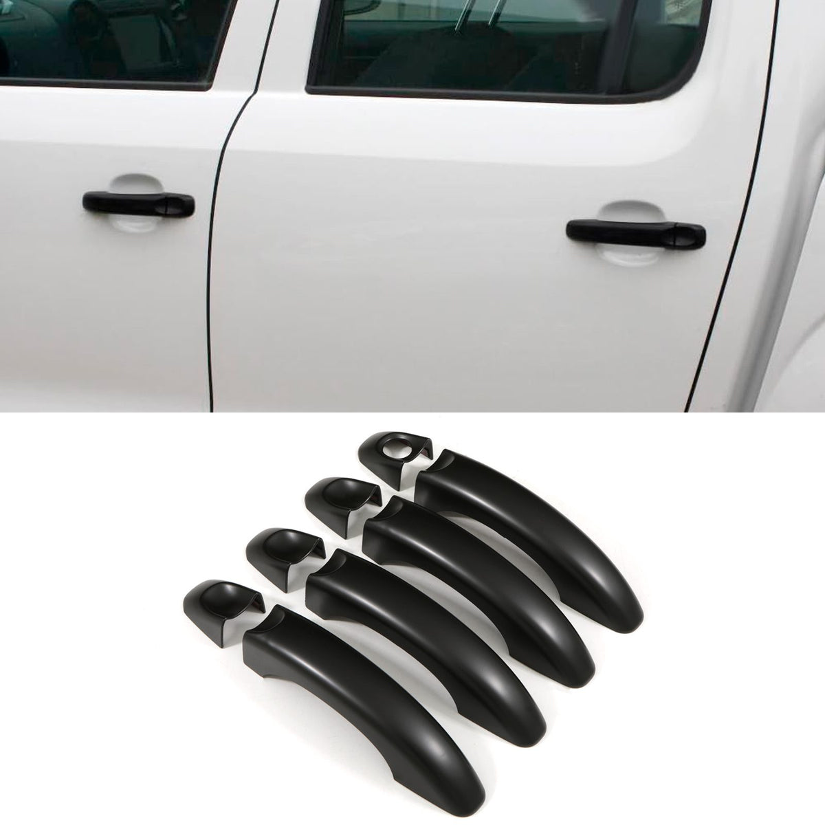Matte Black Door Handle Covers for Volkswagen VW Amarok 10-20