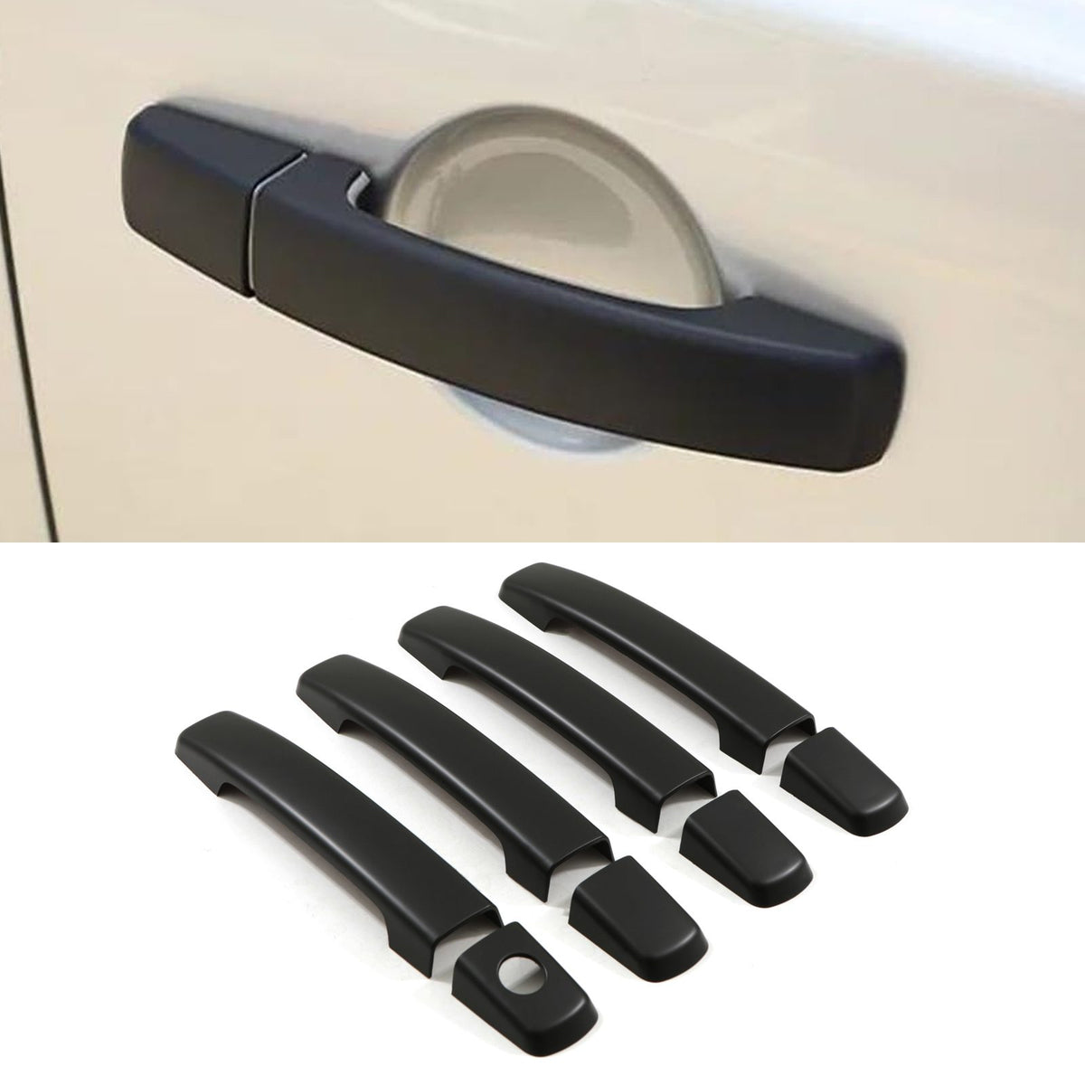 Black Door Handle Covers for Nissan Navara D40 05-09