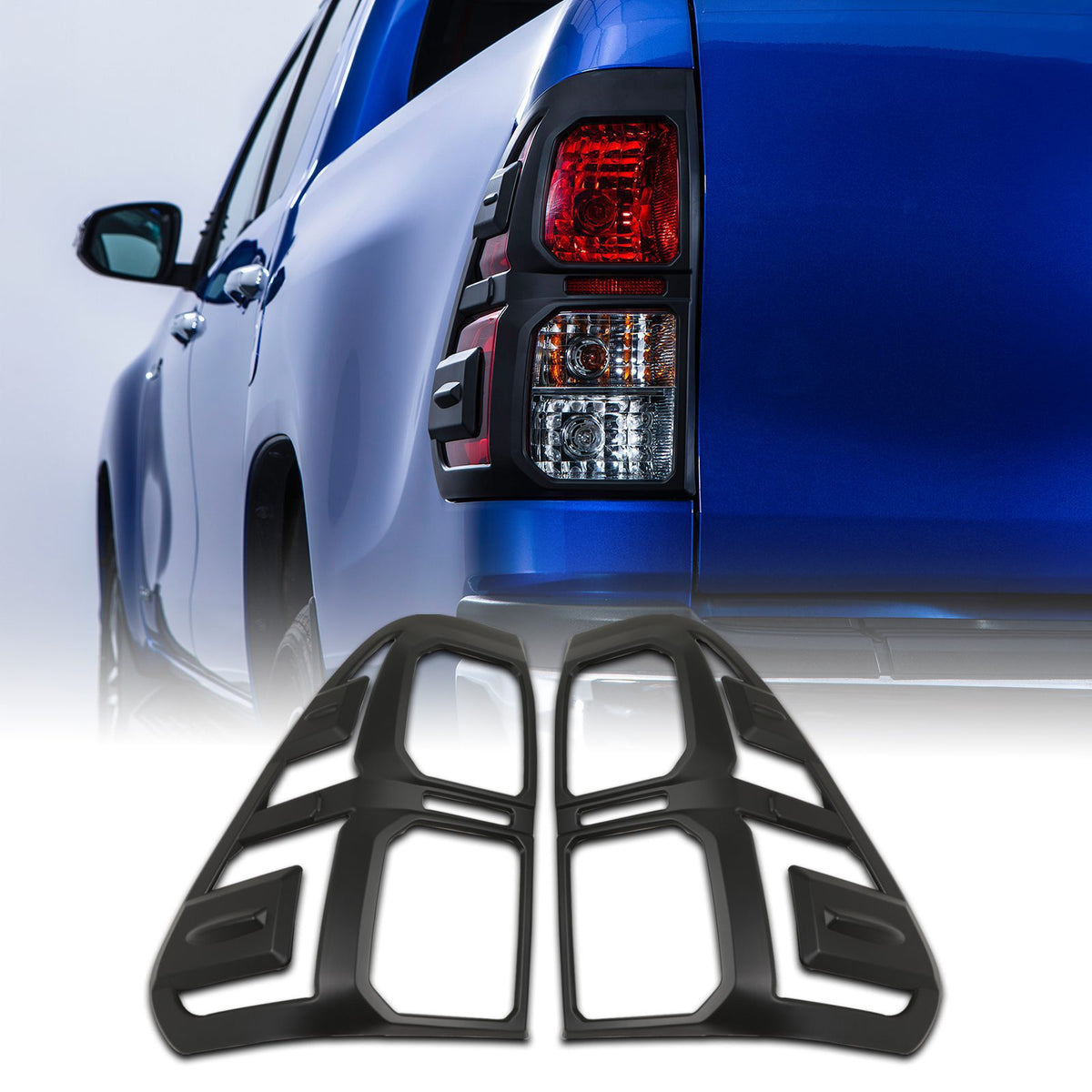 Stealth Look Tail Light Surround Trim Kit for Toyota Hilux Revo 15-17