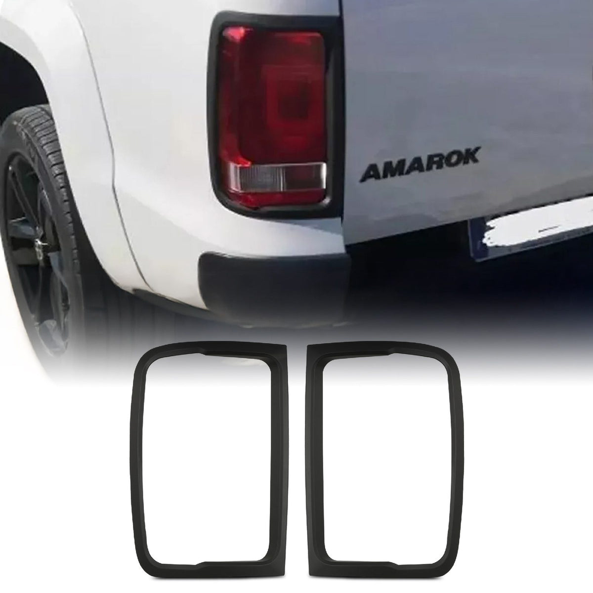 Black Tail Light Covers for VW Amarok 2010-2020