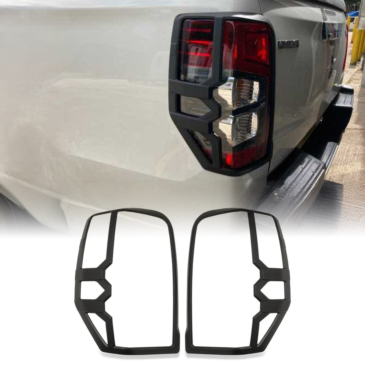 Black Tail Light Cover for Mitsubishi L200 Triton 2019-2023