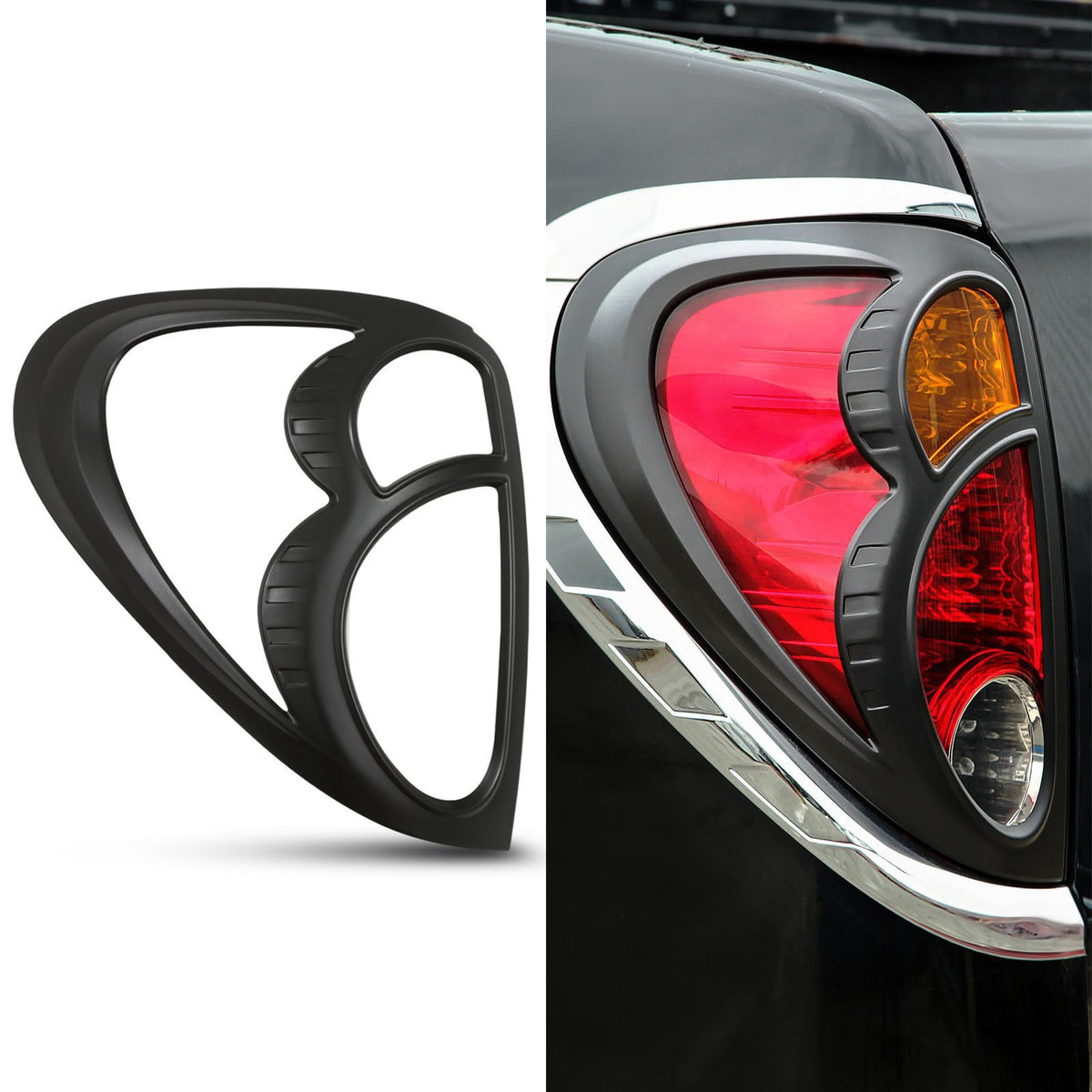 Black Tail Light Cover Trim for Mitsubishi L200 Triton 2006-2010