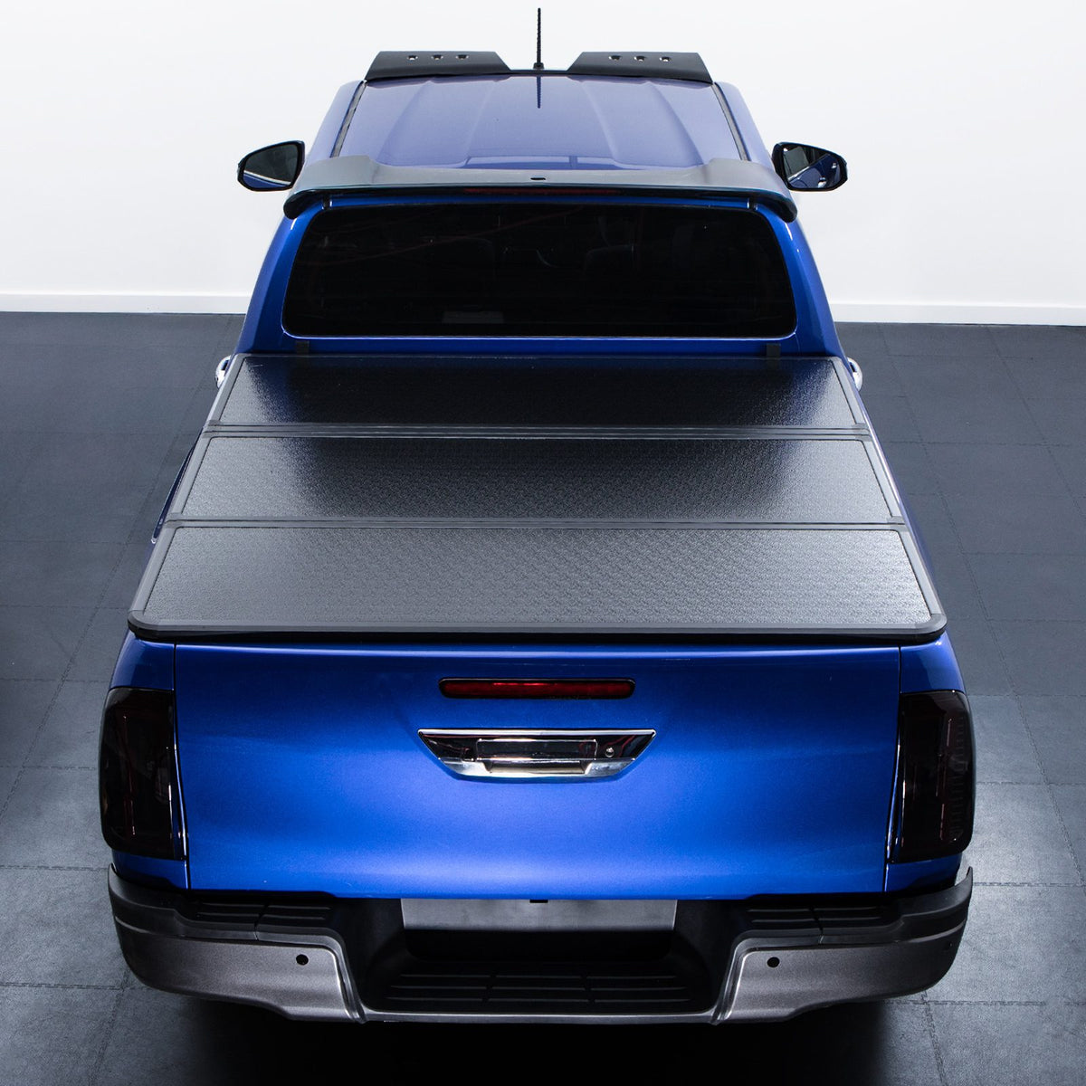 Black Tri-Fold Hard Tonneau Cover for Toyota Hilux Revo 2015+