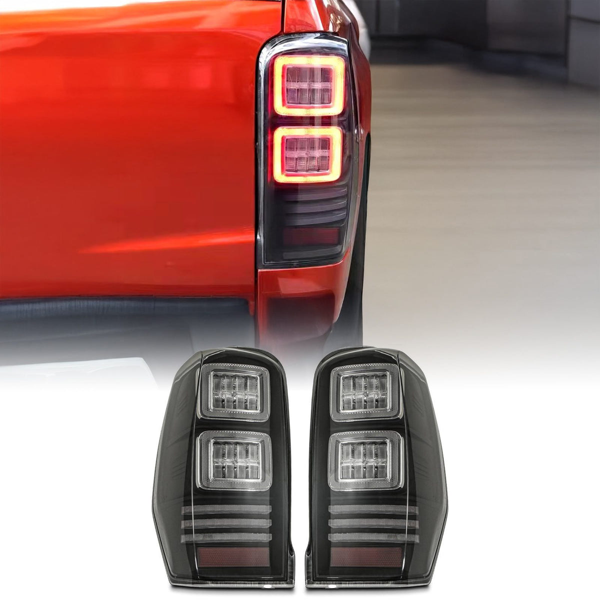 Smoked Black LED Tail Lights for Mitsubishi L200 Triton 19-23