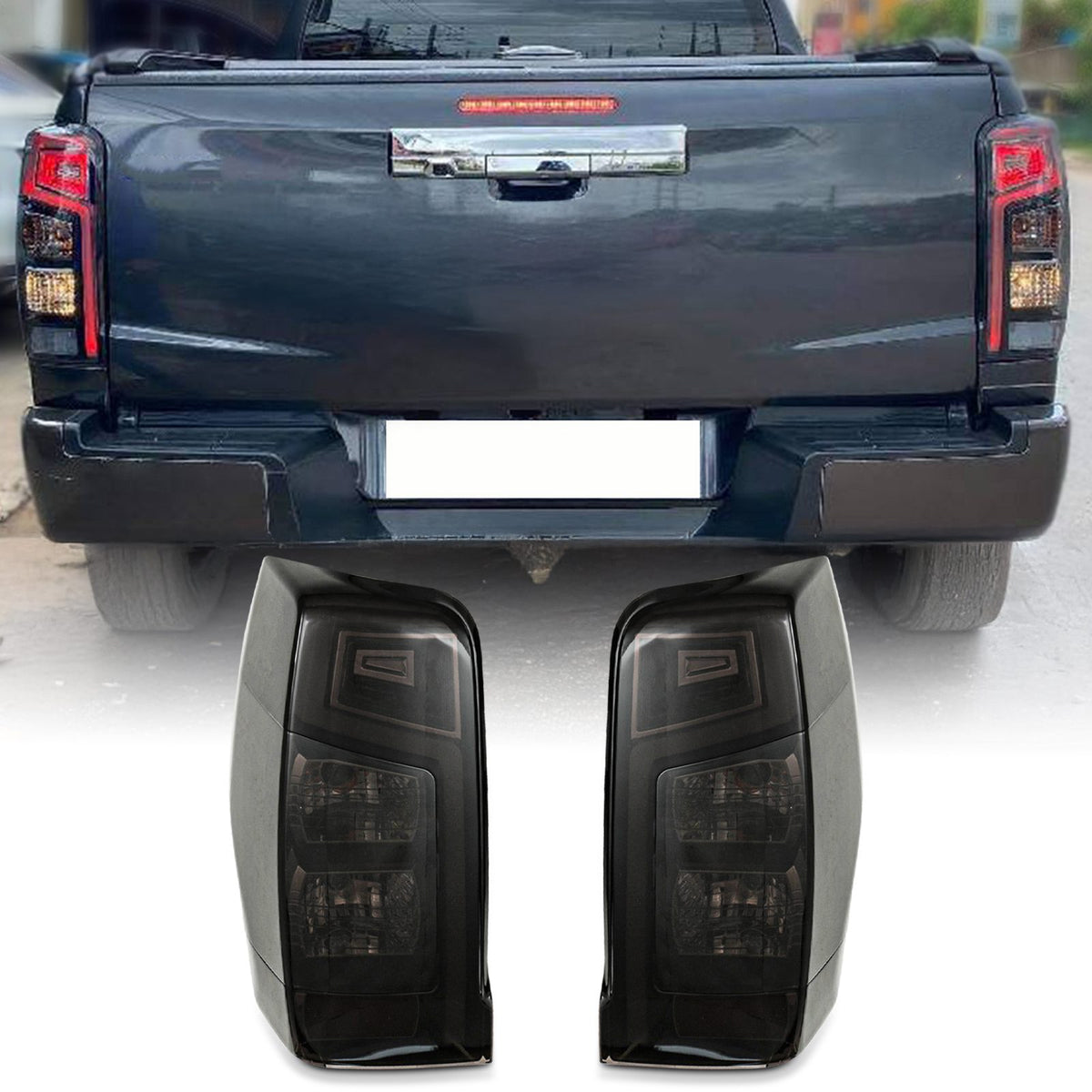 Smoked LED Tail Lights for Mitsubishi L200 Triton 19-23
