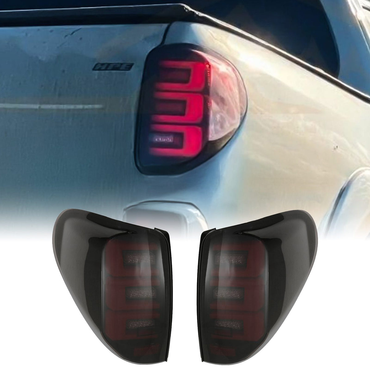 Smoked LED Tail Lights for Mitsubishi L200 Triton 2006-15