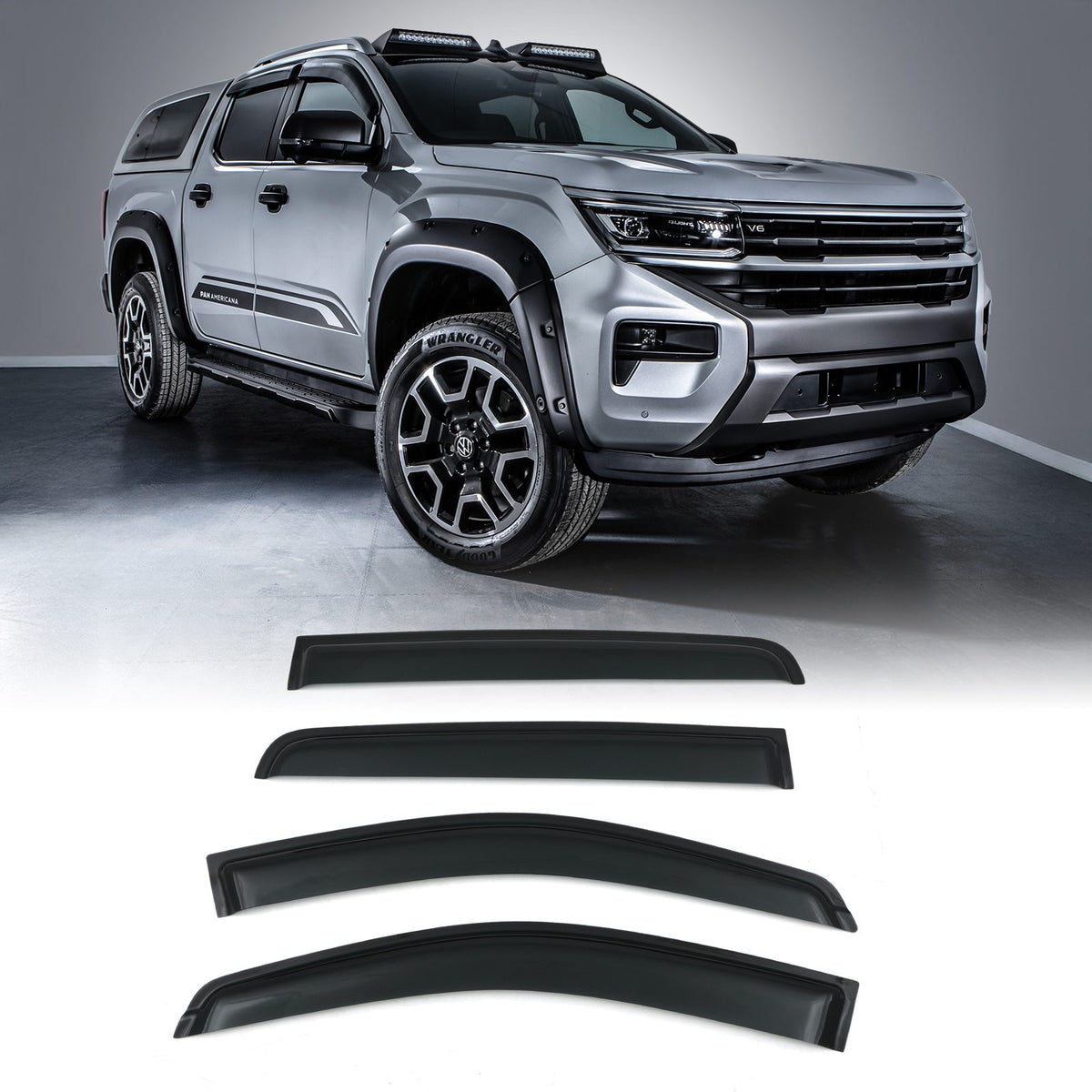 Black Wind Deflectors for VW Amarok MK2 NF 2023+
