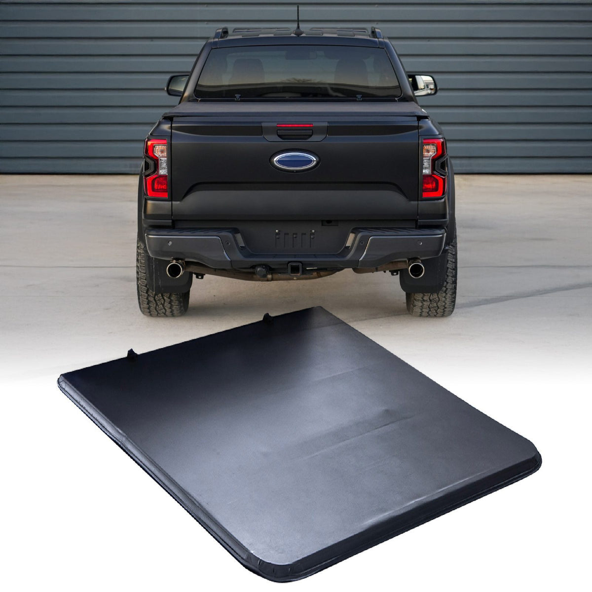 Black Tri-Fold Soft Tonneau Cover for Ford Ranger T9 2023+