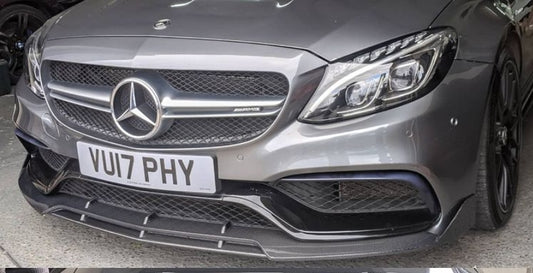 Mercedes C63 AMG W205 2015-2021 Carbon Fibre Brabus Style A Front Splitter