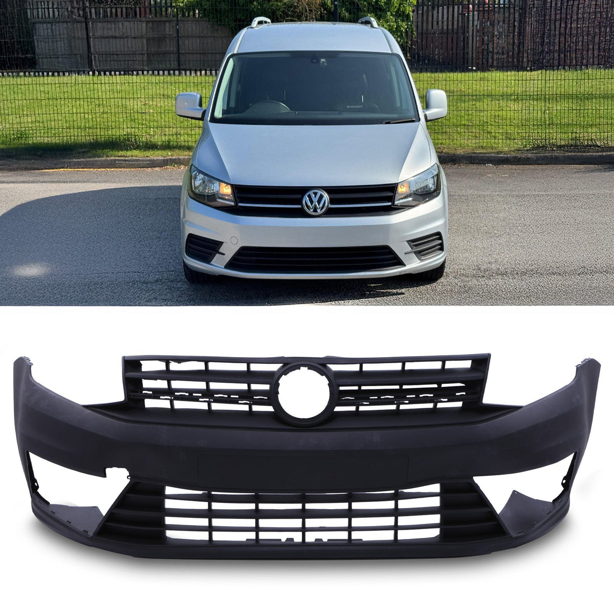 Primer Front Bumper for Volkswagen Caddy MK4 15-20